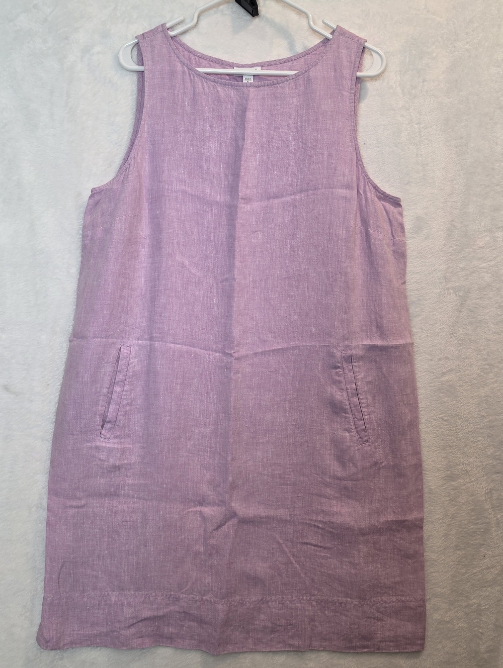 J. Jill Love Linen Sleeveless Lilac Dress With Pockets